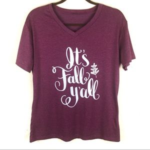 🛍EUC “It’s Fall Y’all” cotton/poly blend t-shirt